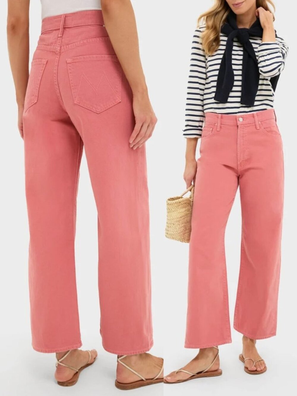 MOTHER Superior The Dodger Ankle Jeans Wide Leg Canyon Clay Size 25 USA $238